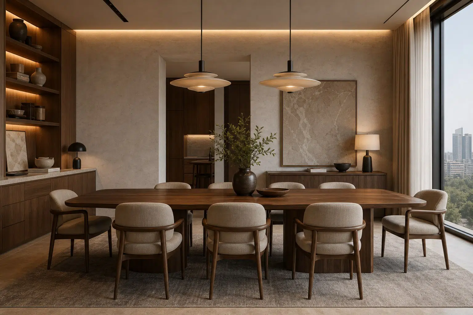 luxury residential furniture dining and living interior